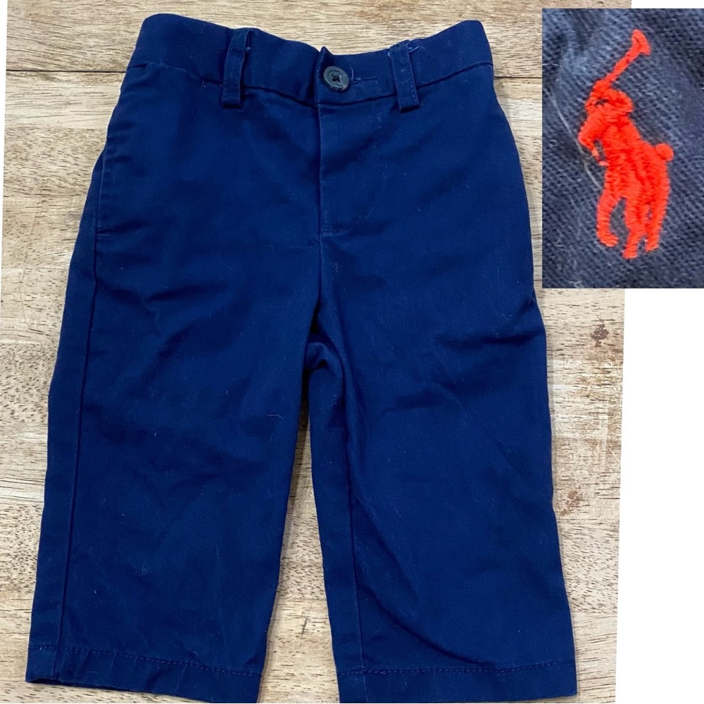 Ralph Lauren Infant Sz 6 mo Navy Polo Chino‎ Pants